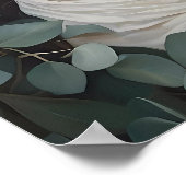 Schöne Frau unter Eukalyptus-Blätter Poster (Ecke)