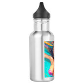 Schöne Frau unter Wasser Kunst Edelstahlflasche (Links)