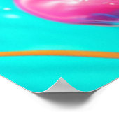 Schöne Frau unter Wasser Kunst Poster (Ecke)