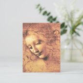 Schöne Frau von Leonardo da Vinci Postkarte (Stehend Vorderseite)