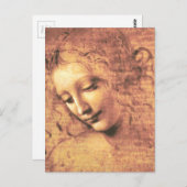 Schöne Frau von Leonardo da Vinci Postkarte (Vorne/Hinten)