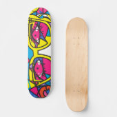 Schöne Frau Wand Kunst Graffiti Skateboard (Vorderseite)