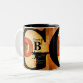 Schöne Frau Zweifarbige Tasse (Vorderseite Links)