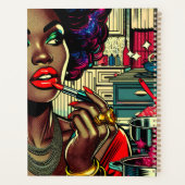 Schöne Frauen auf Lipstick Personalisiert Planer (Rückseite)