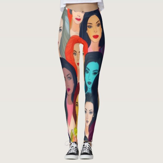 Schöne Frauen Leggings (Vorderseite)