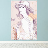 schöne Frauen Leinwanddruck (Insitu (Holzboden))