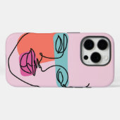 Schöne Frauen Linie Art Tough iPhone Gehäuse Case-Mate iPhone Hülle (Rückseite (Horizontal))