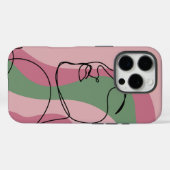 Schöne Frauen Linie Art Tough iPhone Gehäuse Case-Mate iPhone Hülle (Rückseite (Horizontal))