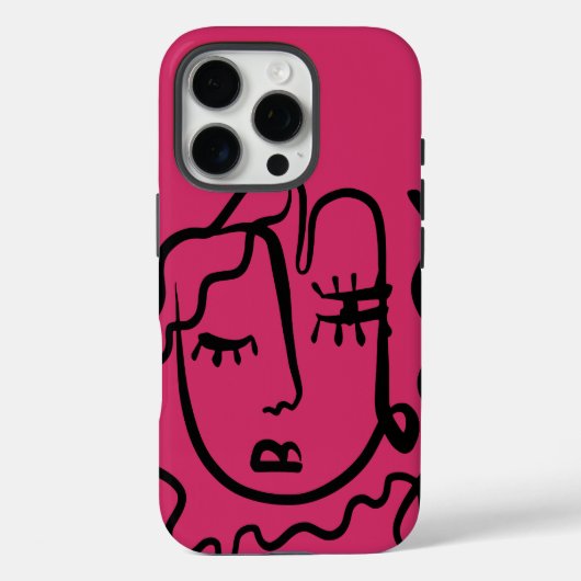 Schöne Frauen Linie Art Tough iPhone / iPad Gehäus Case-Mate iPhone Hülle (Rückseite)