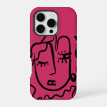 Schöne Frauen-Linienkunst Robust iPhone / iPad-Hül