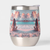 Schöne Frauen meditieren auf Beach Blank (Links)