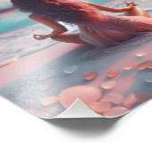 Schöne Frauen meditieren auf Beach Blank Fotodruck (Ecke)