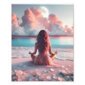 Schöne Frauen meditieren auf Beach Blank Fotodruck (Vorne)