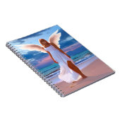 Schöne Frauen mit Angel Wings am Strand Notizblock (Rechte Seite)