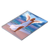 Schöne Frauen mit Angel Wings am Strand Notizblock (Linke Seite)