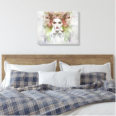 Schöne Frauen mit Schmetterling Leinwanddruck (Insitu (Schlafzimmer))