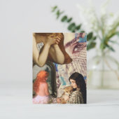 Schöne Frauen Mixed Media Collage Postkarte (Stehend Vorderseite)