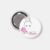Schöne Frauen Mode-Illustration Branding Magnet (Vorderseite/Rückseite)