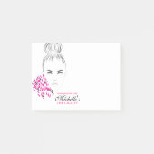 Schöne Frauen Modeillustration Branding Post-it Klebezettel (Vorderseite)