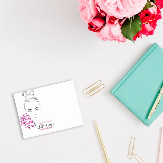 Schöne Frauen Modeillustration Branding Post-it Klebezettel