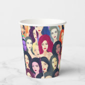 Schöne Frauen Pappbecher (Rückseite)