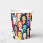 Schöne Frauen Pappbecher (Links)