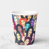 Schöne Frauen Pappbecher (Rechts)