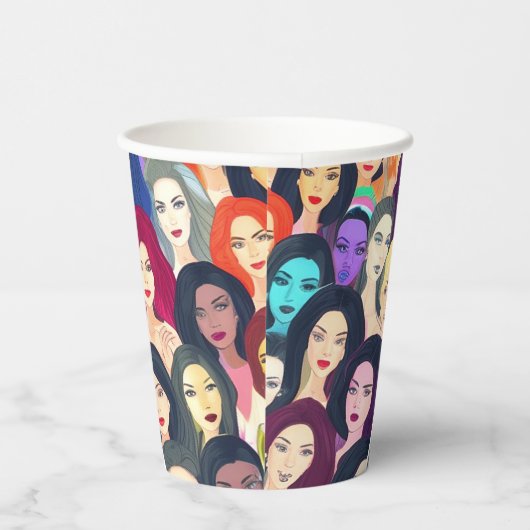 Schöne Frauen Pappbecher (Rechts)