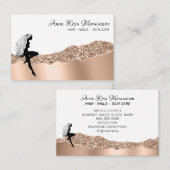 *~* Schöne Frauen Rose Gold Long Hair Goddess Visitenkarte (Vorne/Hinten)