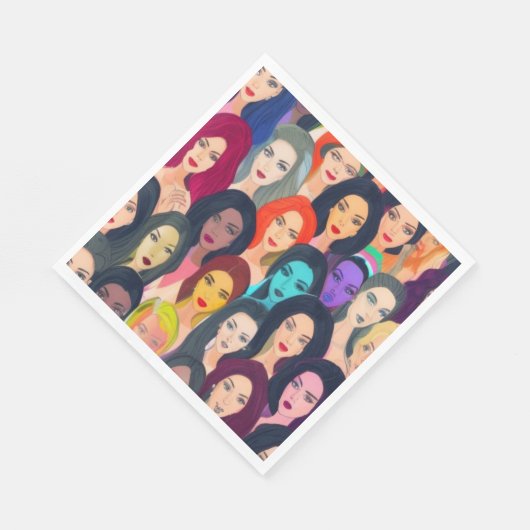 Schöne Frauen Serviette (Ecke)