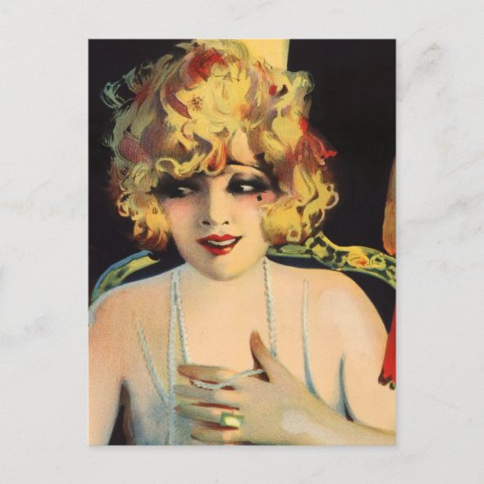 Schöne Frauen spielen mit Perlen Postkarte (Vorderseite)