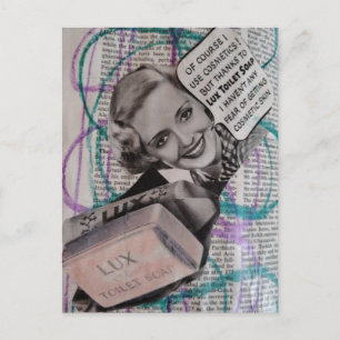 Schöne Frauen-Toilettenseife-Collage Postkarte