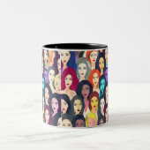 Schöne Frauen Zweifarbige Tasse (Mittel)