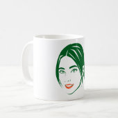 schöne Frauenkleidung Kaffeemaschine Tasse (Vorderseite Links)