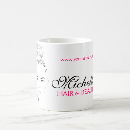 Schöne Frauenmode-Illustration Kaffeetasse (Mittel)