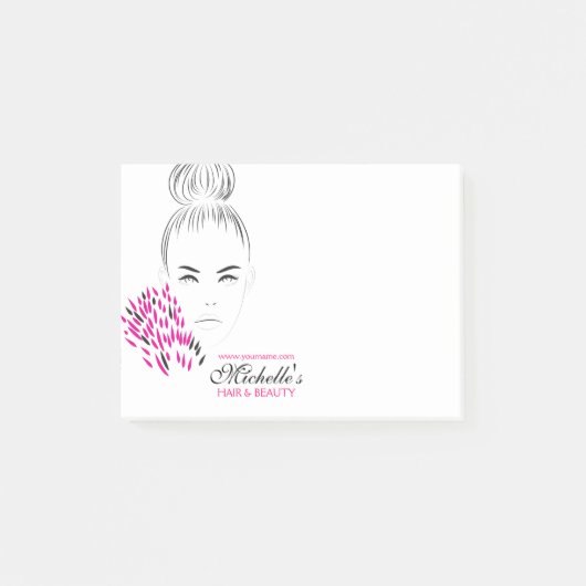 Schöne Frauenmode-Illustration Post-it Klebezettel (Vorderseite)