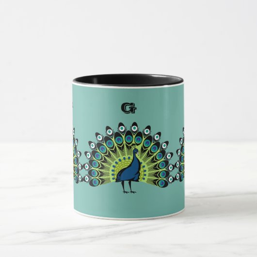 Schöne Friedhöfe voller Glanz mit Name Monogram Tasse (Zentrum)