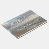 Schöne Friedliche Hochzeit am Strand Gästebuch (Ecke)