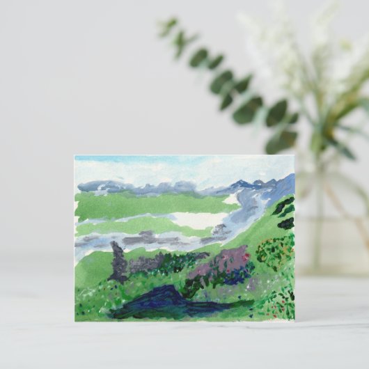 Schöne friedliche Landschaft Postkarte (Stehend Vorderseite)
