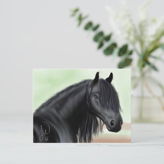 Schöne Friesian Postkarte (Stehend Vorderseite)