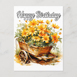 Schöne frische Blumen Alles Gute zum Geburtstag Postkarte