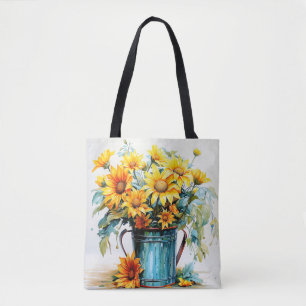 Schöne frische Blumen Tasche