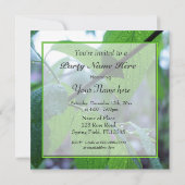 schöne frische Frühlingshöhe Blätter das ganze Par Einladung (Rückseite)