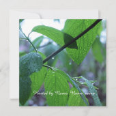 schöne frische Frühlingshöhe Blätter das ganze Par Einladung (Vorderseite)