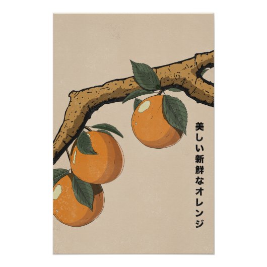 Schöne frische Orangen Poster (Vorderseite)