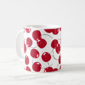 Schöne frische Red Cherry Themed Kaffeetasse (Vorderseite Links)