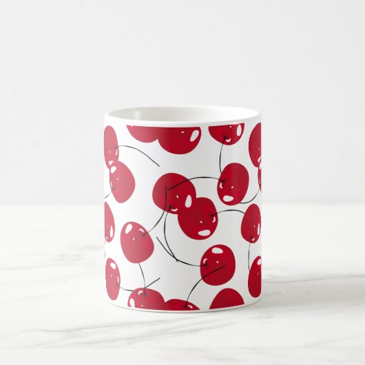 Schöne frische Red Cherry Themed Kaffeetasse (Mittel)