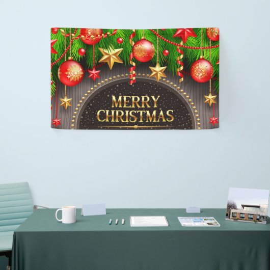 Schöne frohe Weihnachten Banner (Messeveranstaltung)