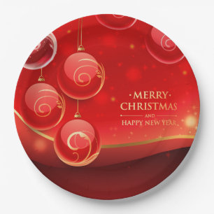 Schöne frohe Weihnachten Pappteller