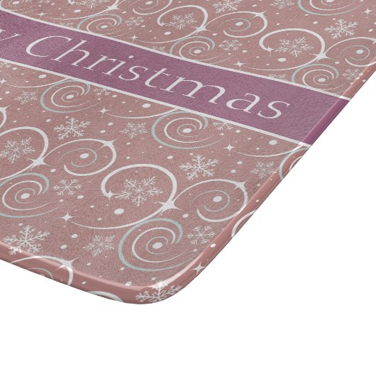 Schöne frohe Weihnachten Schneidebrett (Ecke)